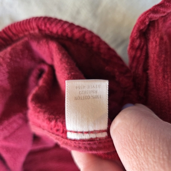 C.J. Banks Red Corduroy Button-Up Tunic Jacket 1X Pockets 100% Cotton - Picture 13 of 14